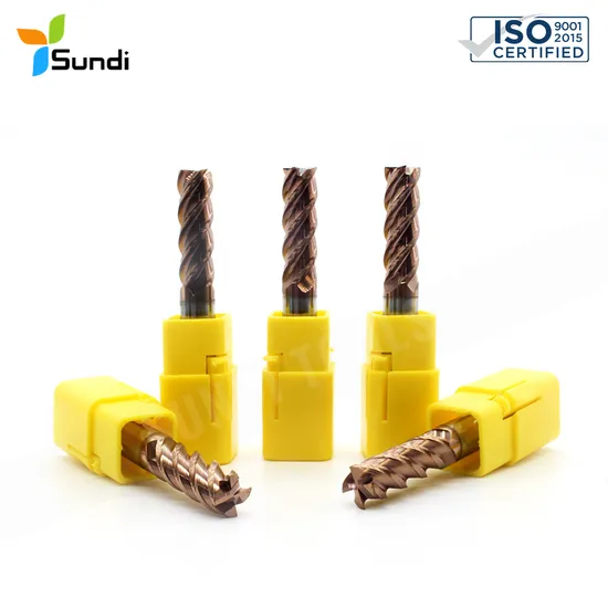 Multi-Flute CNC HRC45 4 Flutes Tungsten Carbide Flat/Ball/Bull Nose/Corner Radius Milling Solid Carbide Cutter for Metal Milling